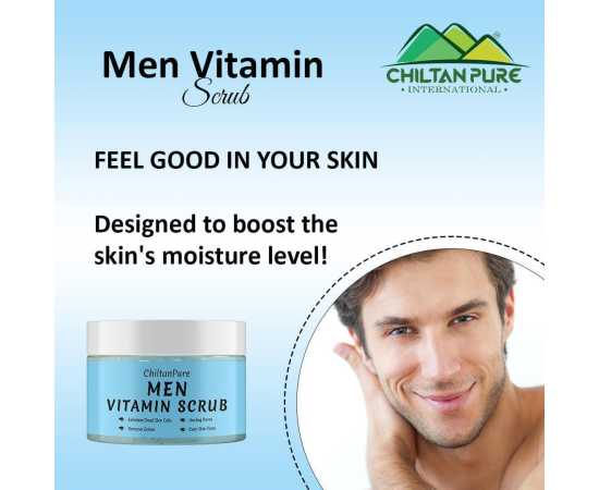 Chiltan Pure Men's Vitamin Scrub - Exfoliates Dead Skin Cells - 100ML