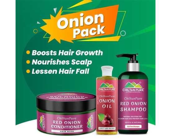 Chiltan Pure Onion Pack - Boosts Hair Growth/Nourishes Scalp & Lessen Hair Fall