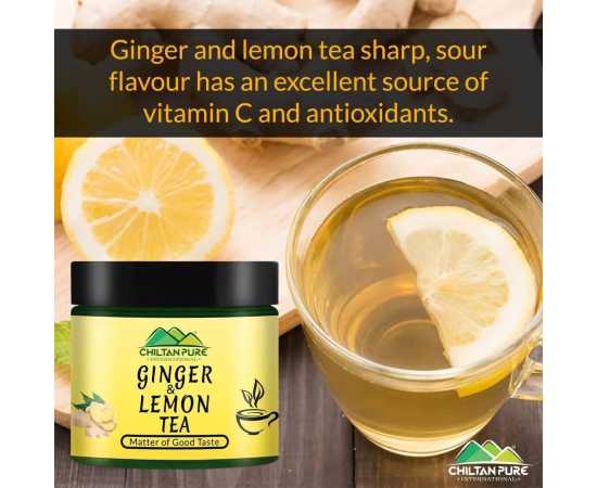 Chiltan Pure Organic Ginger & Lemon Tea - Helps In Weight Loss