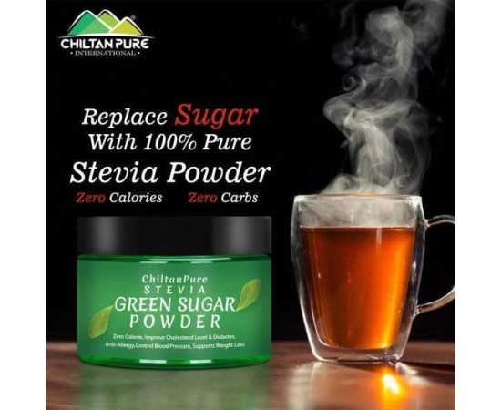 Stevia Green Sugar Powder - Control Diabetes & Aids In Weight Loss