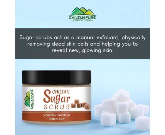 Chiltan Pure Sugar Face & Body Scrub - Moisturizing & Exfoliating Skin