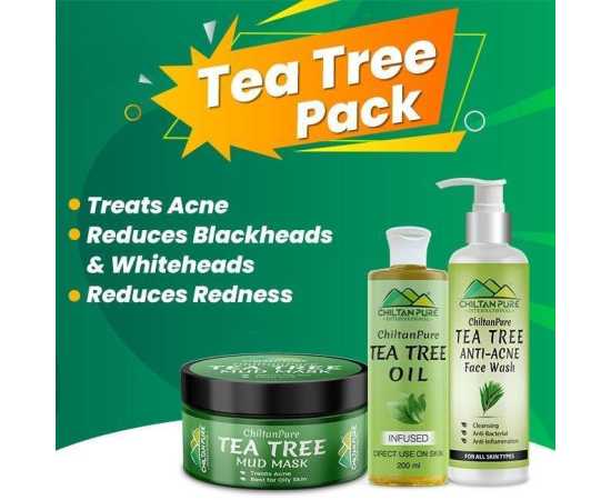 Chiltan Pure Tea Tree Pack - Treats Acne/Decreases Skins Blackheads & Whiteheads
