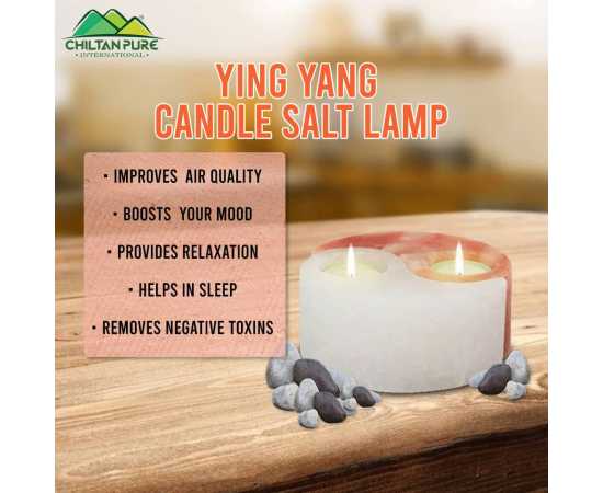 Ying Yang Shape Pink Salt Candle