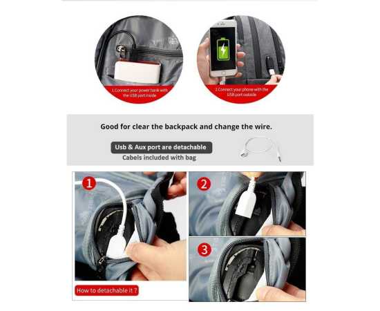 Laptop Backpack / Bag Imported GM-45 Charcoal