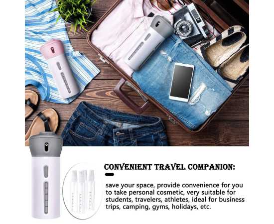 4 Lotion Bottles In 1 Refillable Travel Dispenser Bottle