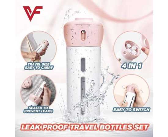4 Lotion Bottles In 1 Refillable Travel Dispenser Bottle
