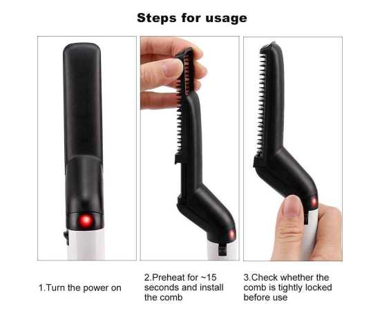 Electric Hair & Beard Straightener for Men