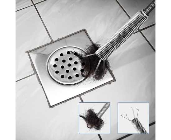 Metal Flexible 90 cm Drain Wire Brush Sink Cleaning