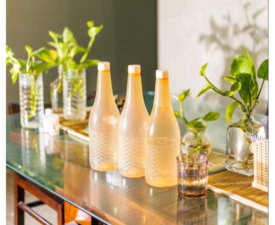 Pack Of 4 Plastic Jumbo Water Bottles