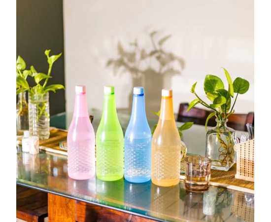 Pack Of 4 Plastic Jumbo Water Bottles