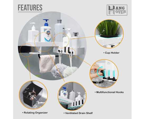 Rotating Bathroom Cabinet Corner Rack