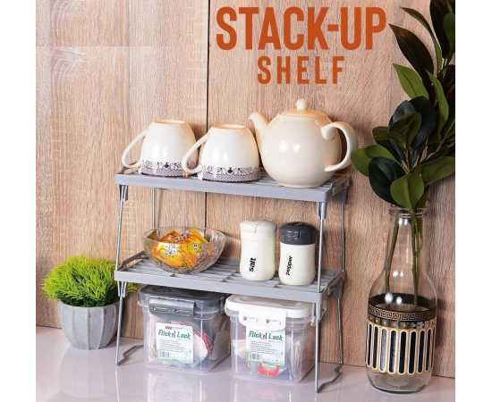 3 Stack Up Shelf with Steel Metal Leg