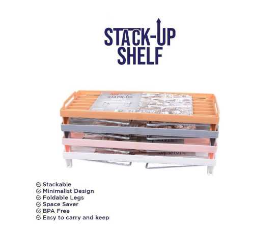3 Stack Up Shelf with Steel Metal Leg
