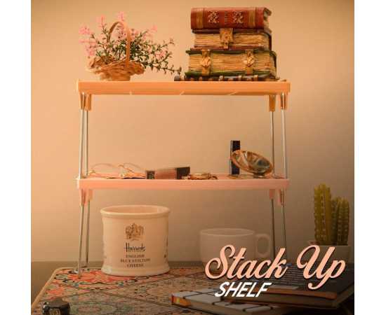 3 Stack Up Shelf with Steel Metal Leg