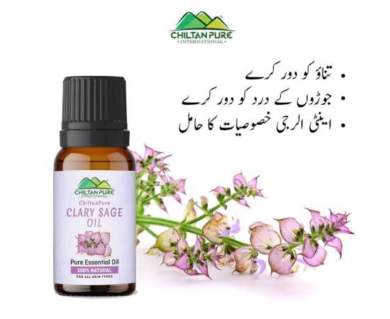 Clary Sage Essential Oil - Lowers Blood Pressure & Reduces Convulsions - 20ML