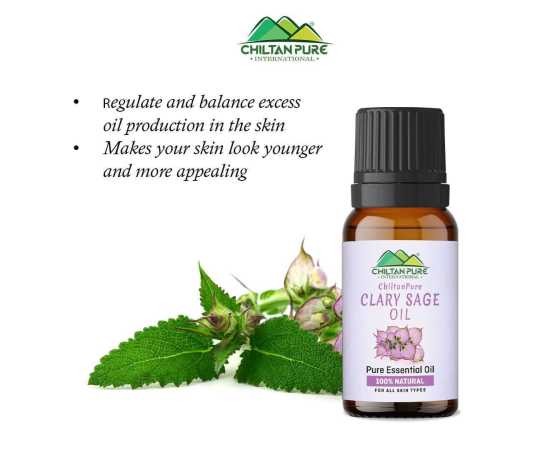 Clary Sage Essential Oil - Lowers Blood Pressure & Reduces Convulsions - 20ML