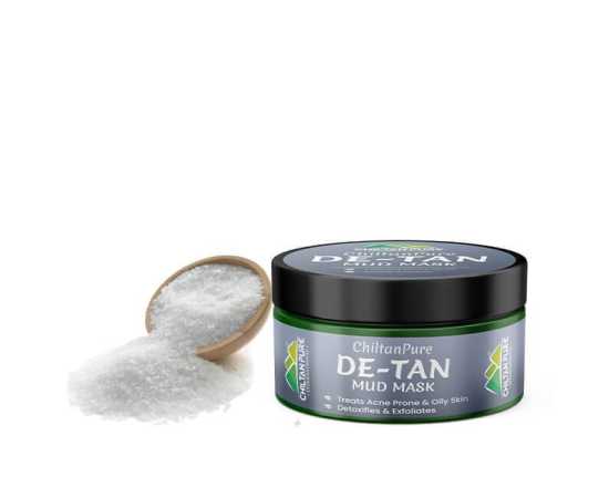 De Tan Mud Mask - Exfoliates Dead Skin Cells & Minimizes Pores - 150G