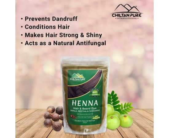 Henna Amla, Retha, Shikakai Hair And Beard Dye Color - 200G