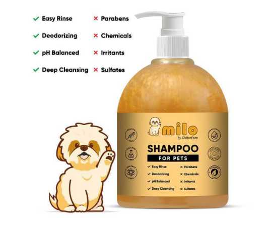 Milo Pet Shampoo- Anti-Dandruff & Gently Cleanse Hair- 500ML