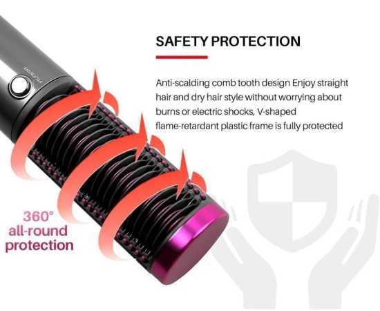 3 In 1 Hair Straightener Brush For Women