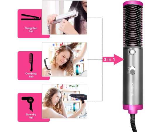 3 In 1 Hair Straightener Brush For Women
