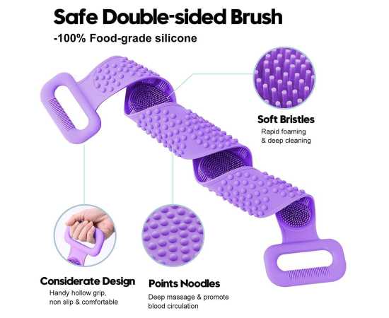 Body Wash Silicone Bath Scrubber Belt