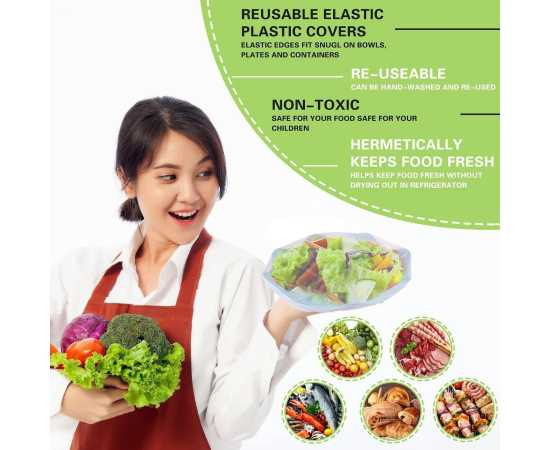 Disposable Cling Film Cover Elastic Food Cover - 100 PCS