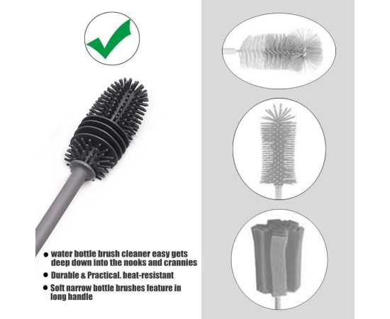 Silicone Bottle Cleaning Brush With Long HandleSilicone Bottle Cleaning Brush With Long Handle