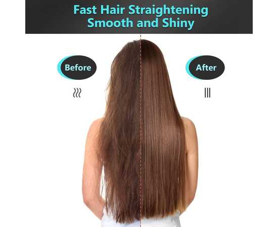 Electric Heated Portable Hair Straightener Brush