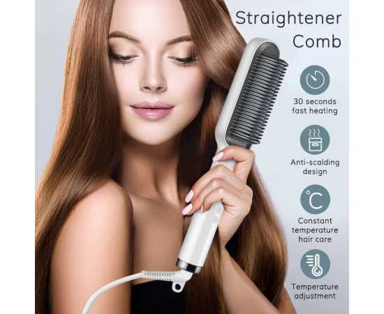 Electric Heated Portable Hair Straightener BrushElectric Heated Portable Hair Straightener BrushElectric Heated Portable Hair Straightener Brush