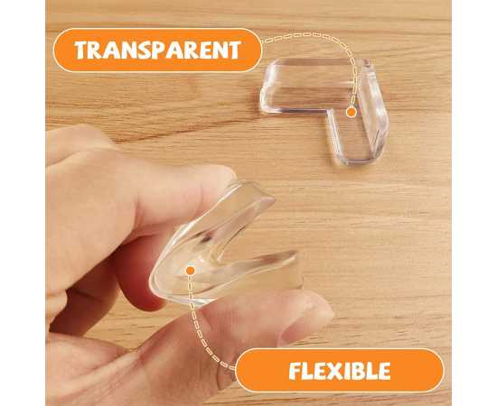 4 PCS L-Shape Silicone Table Corner Protector for Kids