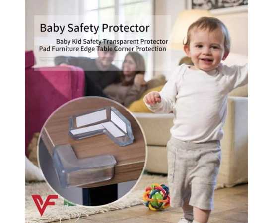 4 PCS L-Shape Silicone Table Corner Protector for Kids