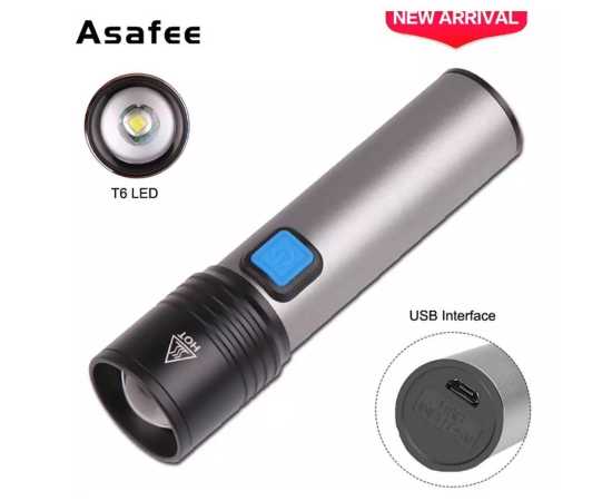 K31 Powerful T6 LED Flashlight Zoom Torch