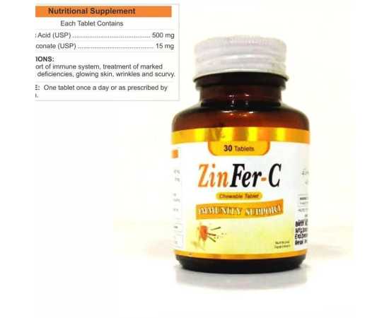 Zinfer-C Chewable 30 Tablet Nutritional Supplements