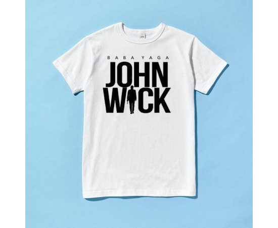 John Wick Half Sleeves T Shirt For Men - White