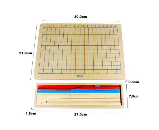 2 in 1 Montessori Strip boards - Addition and Subtraction in one board Math Toys for Early Childhood Educational Preschool Kids