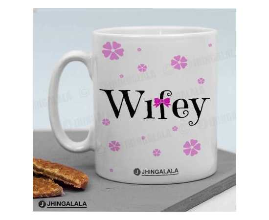 Hot Wifey Printed Customized Coffee Mug - 1 Piece