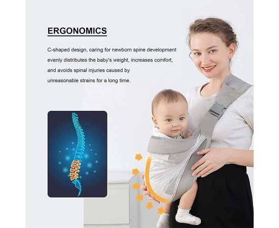 Baby Carrier Ergonomic Baby Sling Strap Adjustable 3D Mesh Baby Carrier