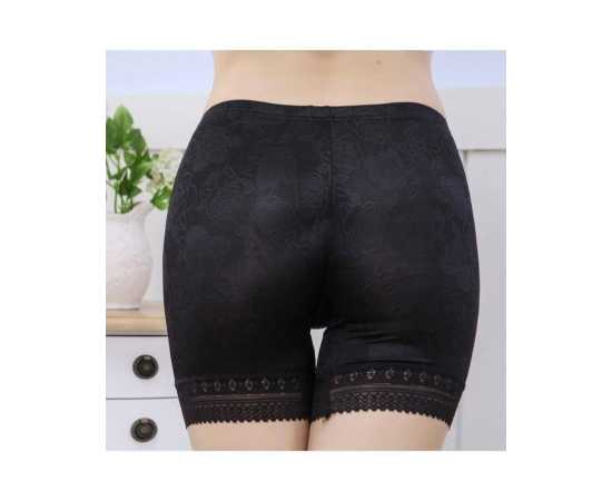 Women Lace Safety Short Pants Black