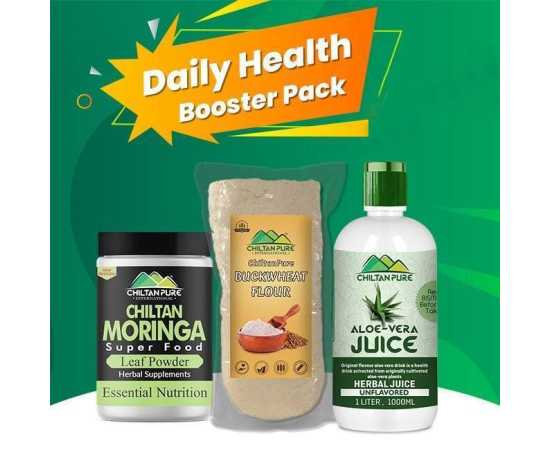 Health Booster Kit - Aloe Vera Juice/Buck Wheat Flour & Moringa Powder