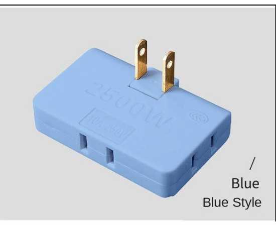 3 In 1 Extension Power Adapter Rotatable Plug Socket Converter 2500W