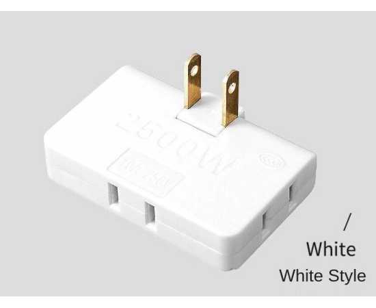 3 In 1 Extension Power Adapter Rotatable Plug Socket Converter 2500W