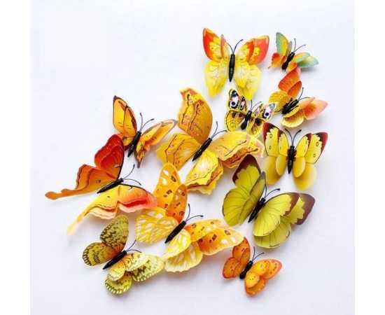 24 PCS 3D Butterfly Wall Stickers For Decoration