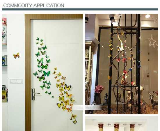 24 PCS 3D Butterfly Wall Stickers For Decoration