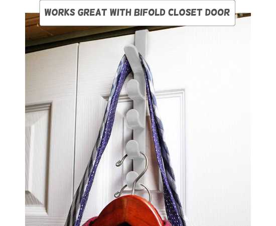 ABS Over The Door 5-Hook Hanger Oeganizer