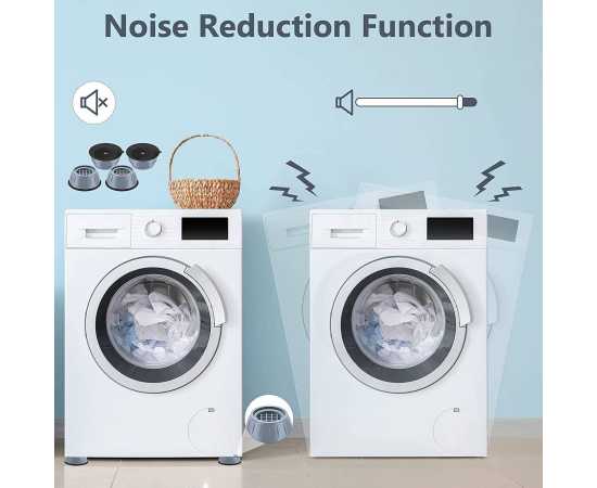 4 PCS Washing Machine Floor Mat Elasticity Earth Protectors