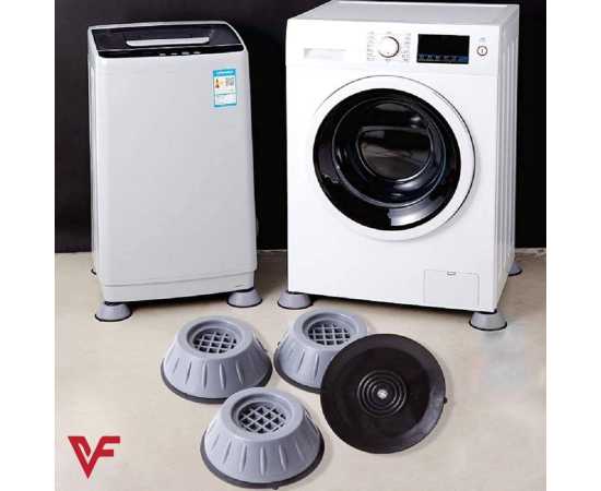 4 PCS Washing Machine Floor Mat Elasticity Earth Protectors