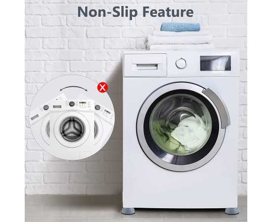 4 PCS Washing Machine Floor Mat Elasticity Earth Protectors