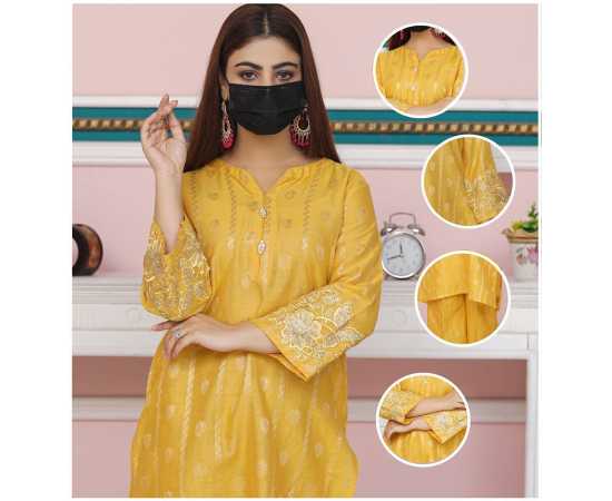 Boat Neckline with V-cut Jacquard Embroidered Sleeves 2-Piece Dress Boat Neckline with V-cut Jacquard Embroidered Sleeves 2-Piece Dress