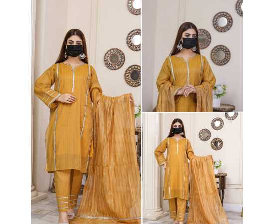 Elegant 3-Piece Set with Beautiful Lace and Organza Dupatta Full Sleeves Elegant 3-Piece Set with Beautiful Lace and Organza Dupatta Full Sleeves